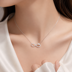Infinity Spark Silver Necklace