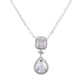 Elegant Teardrop Crystal Pendant Chain