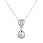Elegant Teardrop Crystal Pendant Chain