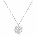 Celestial Halo Silver Necklace
