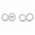 Premium Infinity Twist Silver Earrings