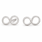 Premium Infinity Twist Silver Earrings