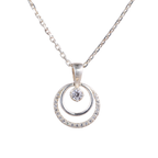 Round Crystal Pendant Chain