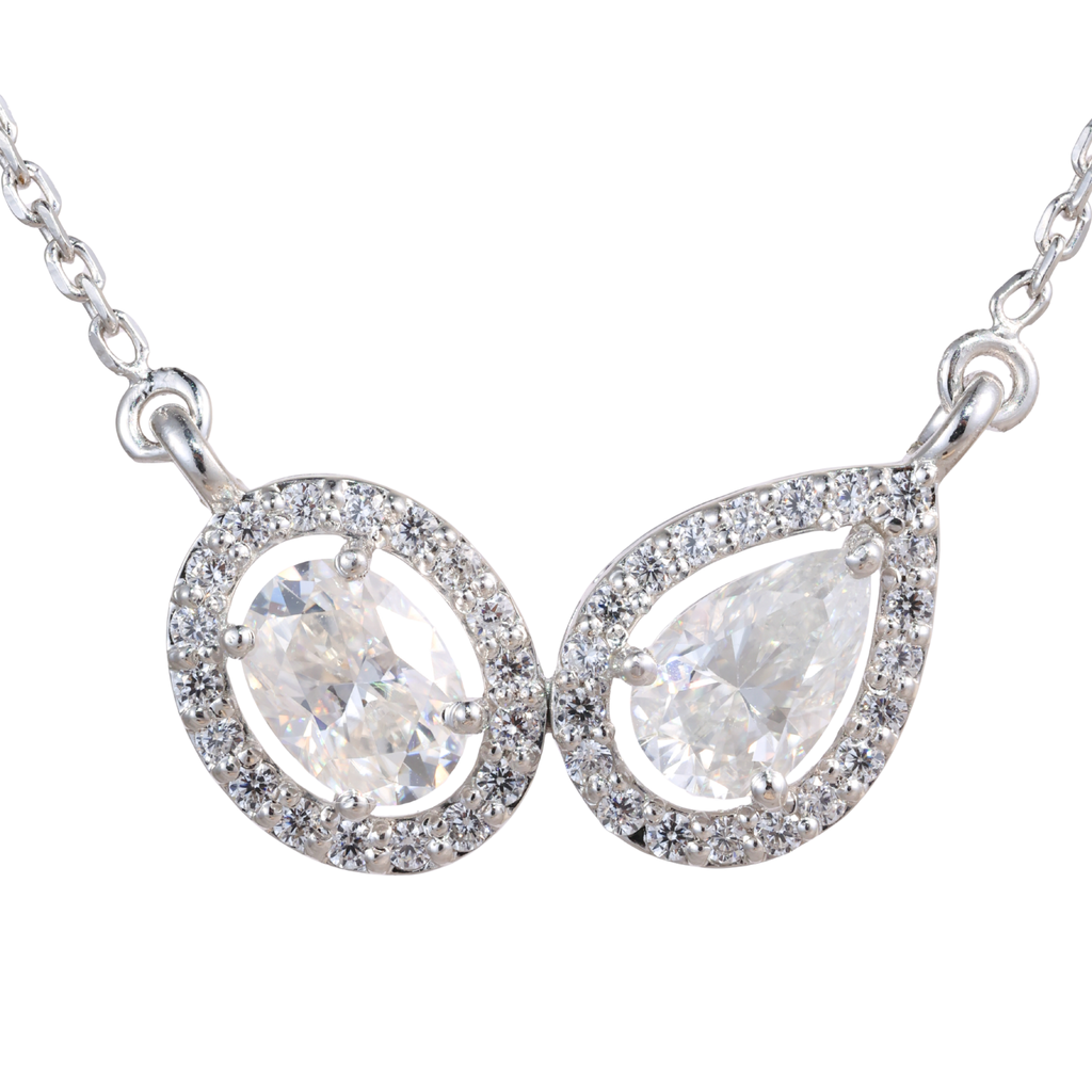 Elegant Dual Stone Pendant Chain