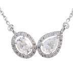 Elegant Dual Stone Pendant Chain