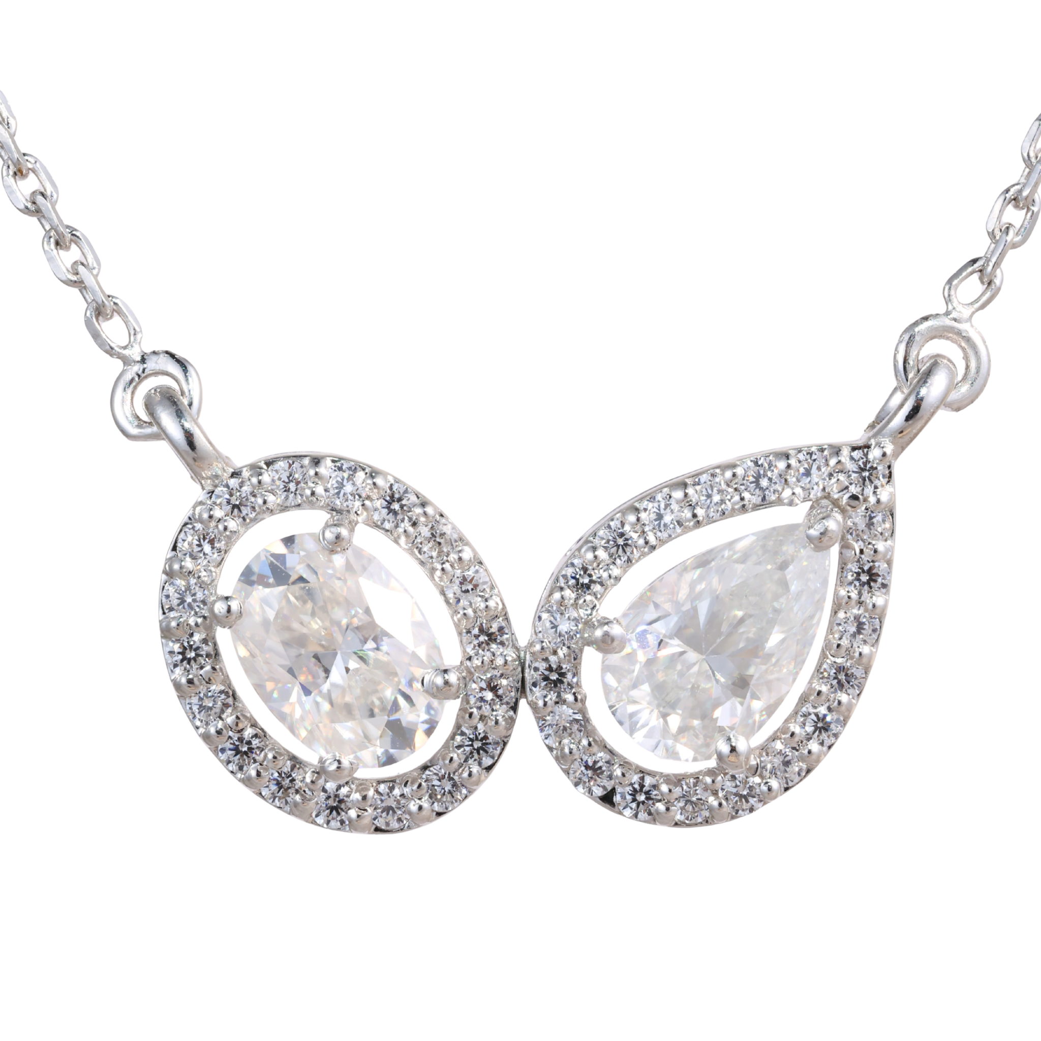 Elegant Dual Stone Pendant Chain