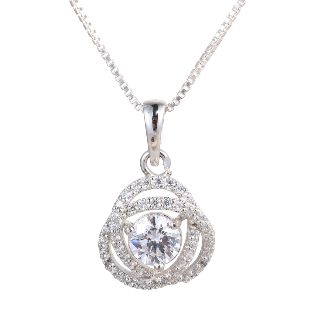 Round Crystal Pendant Chain