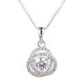 Round Crystal Pendant Chain