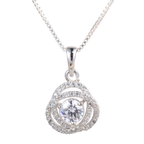 Round Crystal Pendant Chain