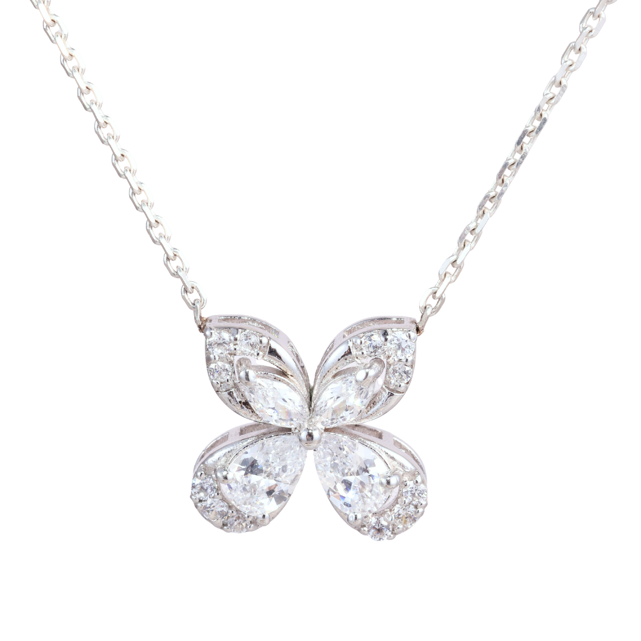 Butterfly Crystal Pendant Chain