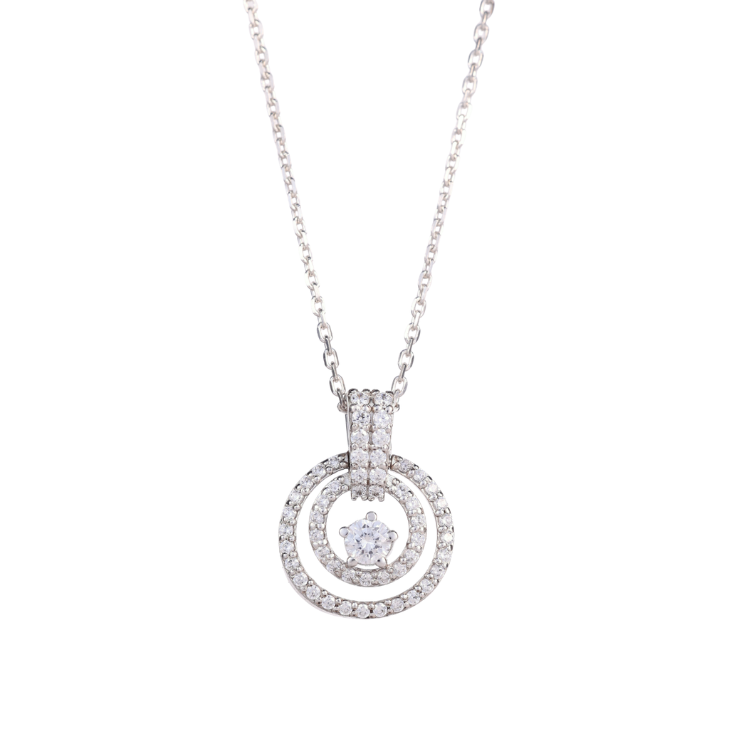 Classic Halo Circle Pendant