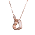 Rose Gold Infinity Loop Crystal Pendant