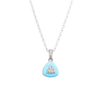 Sky Blue Triangle Charm Pendant