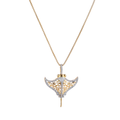 Golden Manta Pendant Necklace