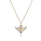 Golden Manta Pendant Necklace
