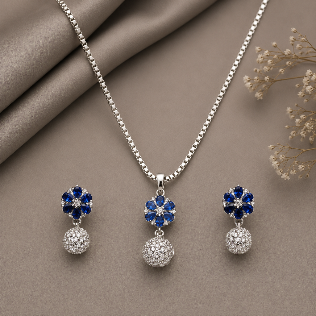 Royal Floral Pendant Set