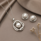 Elegant Pearl Pendant Set