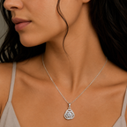 Round Crystal Pendant Chain
