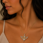 Golden Manta Pendant Necklace