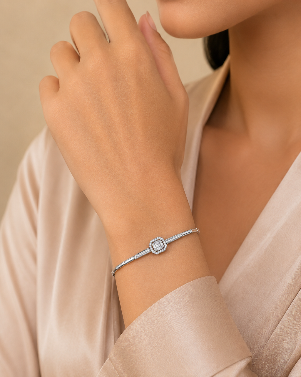 Minimal Geometric Crystal Bracelet