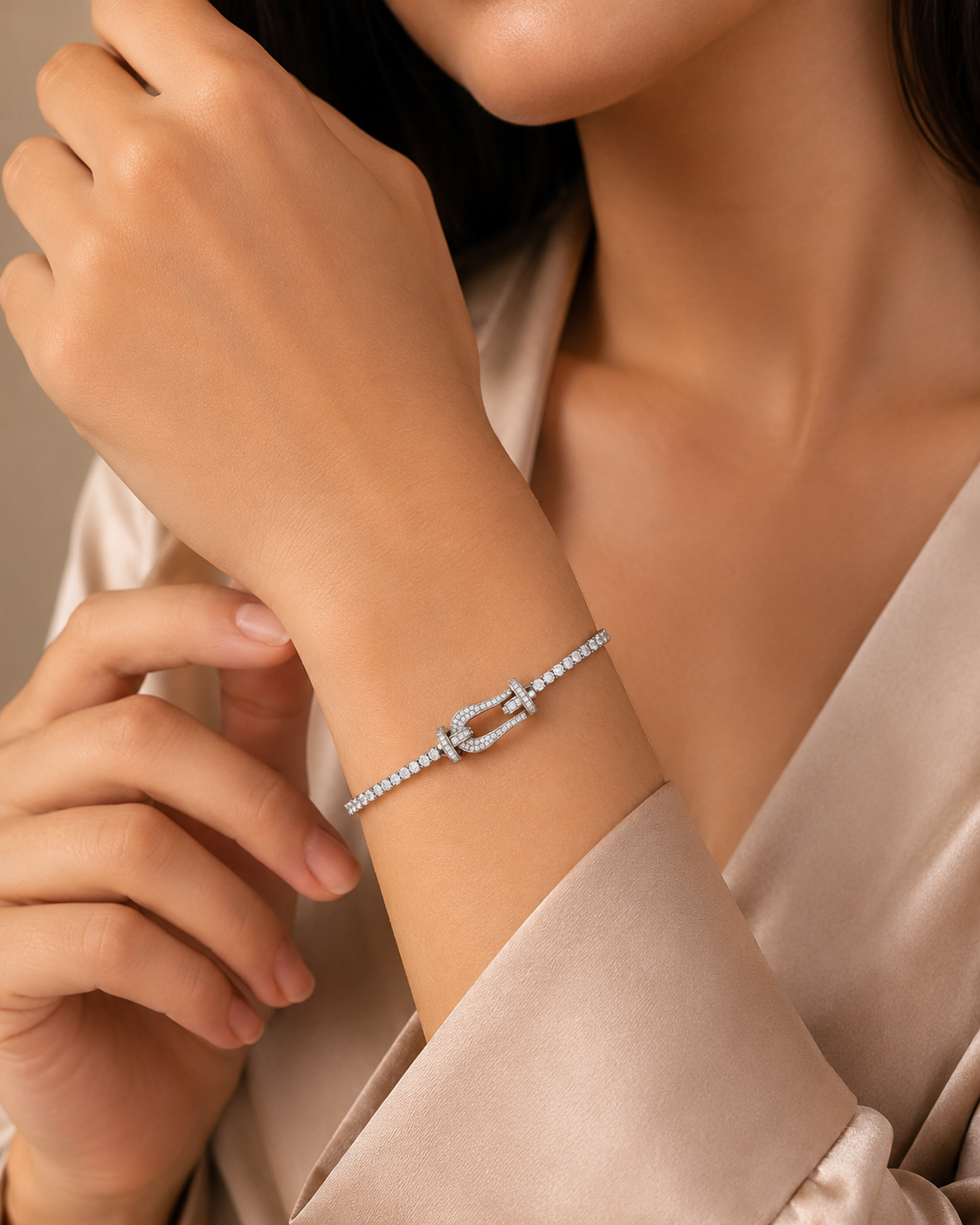 Elegant Crystal Link Bracelet