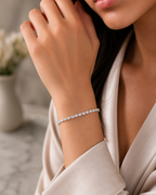 Classic Round Crystal Tennis Bracelet