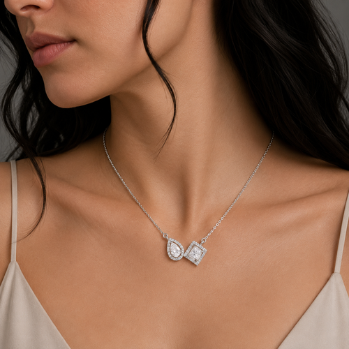 Dual Stone Pendant Chain
