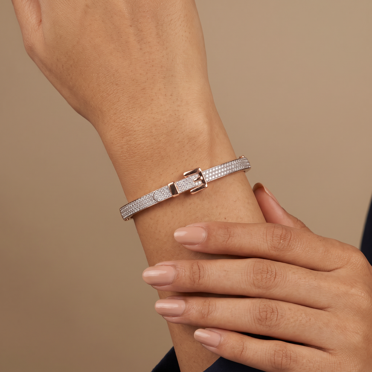 Rose Gold Crystal Pavé Kada
