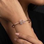 Rose Gold Triple Loop Crystal Kada