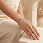 Rose Gold Clover Crystal Kada