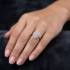 Heart Halo Diamond Ring