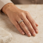 Floral Spark Gold-Plated Ring
