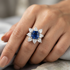 Royal Blue Blossom Ring