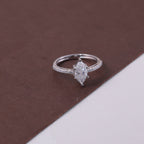 Marquise Crystal Solitaire Ring
