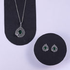 Emerald Green CZ Pendant Set