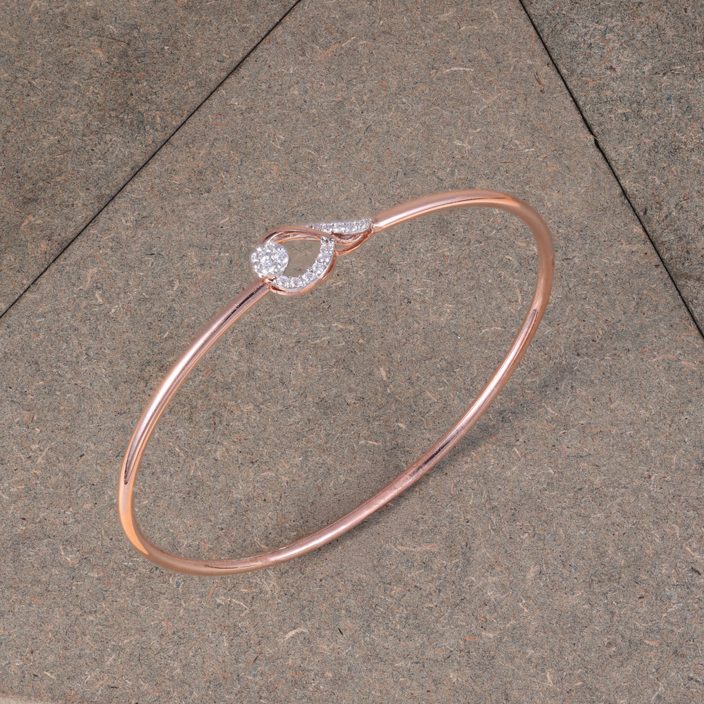 Rose Gold Infinity Crystal Kada