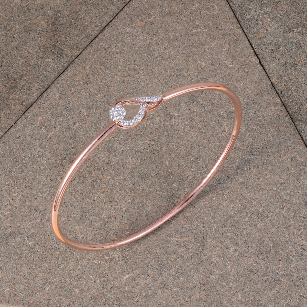 Rose Gold Infinity Crystal Kada