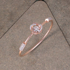 Rose Gold Floral Crystal Kada