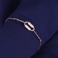 Rose Gold Crystal Link Bracelet