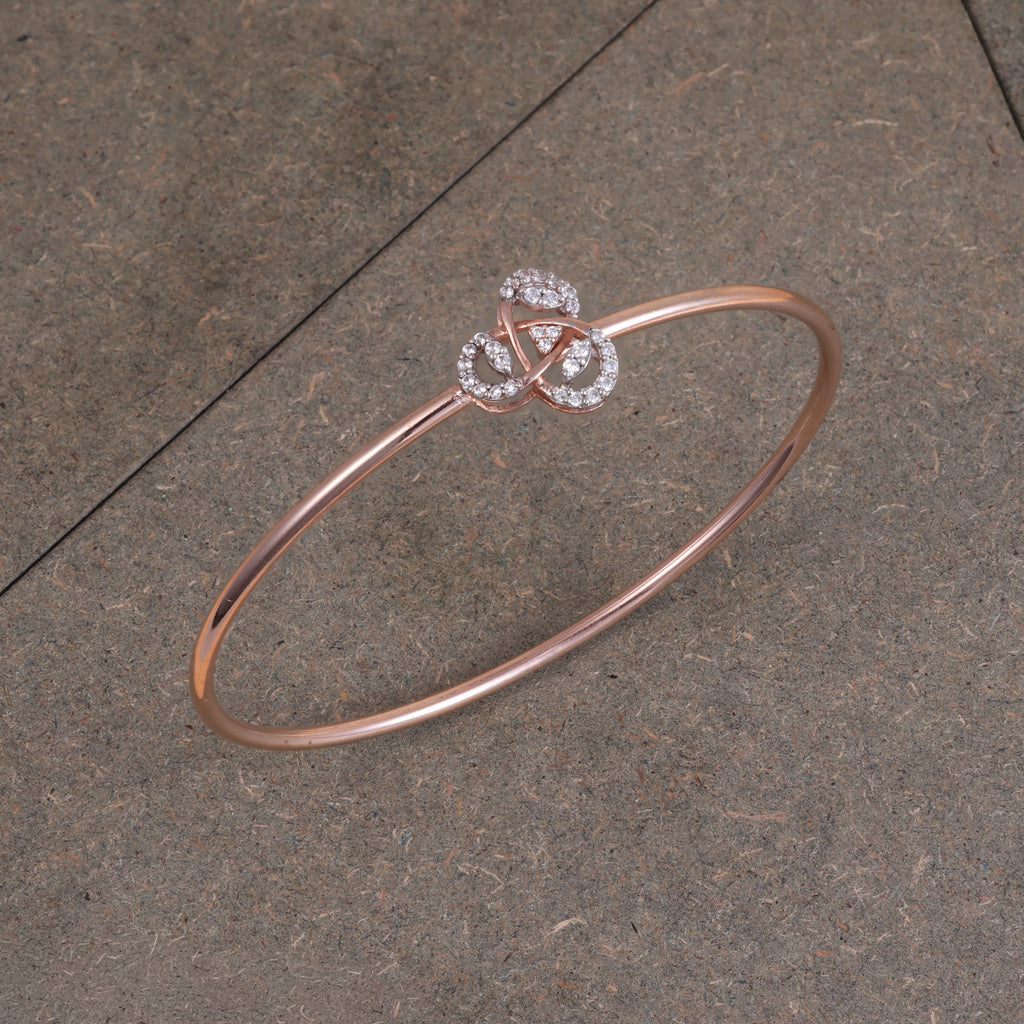 Rose Gold Triple Loop Crystal Kada