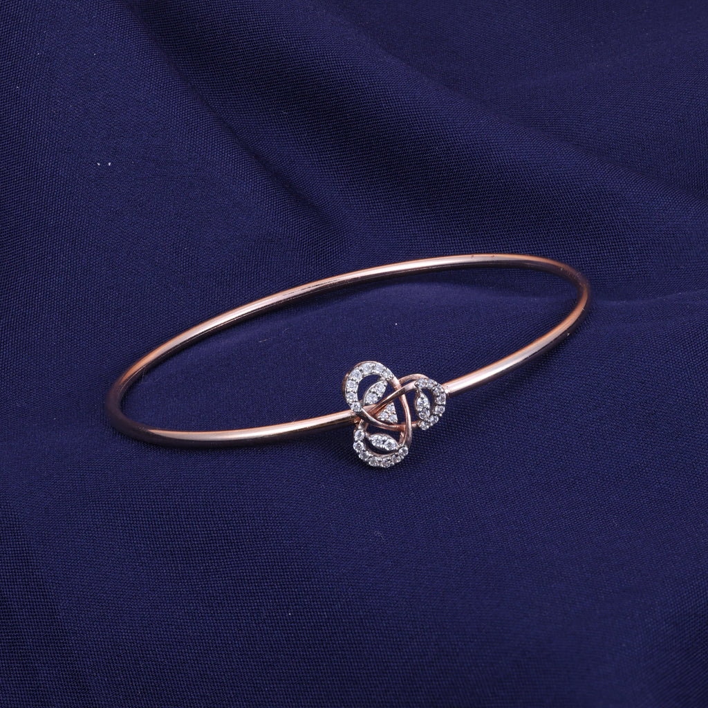 Rose Gold Triple Loop Crystal Kada
