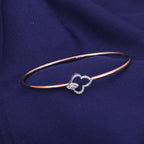 Rose Gold Clover Crystal Kada