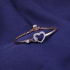 Rose Gold Infinity Heart Crystal Kada