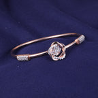Rose Gold Floral Crystal Kada