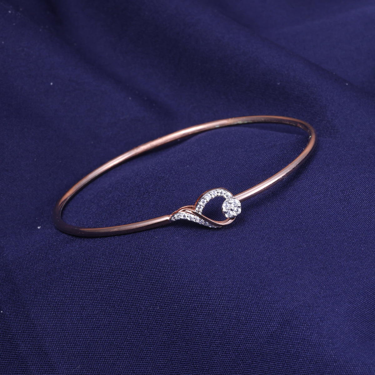 Rose Gold Infinity Crystal Kada