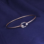 Rose Gold Hexagon Crystal Kada