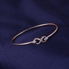 Rose Gold Infinity Knot Crystal Kada