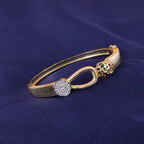 Gold Emerald Crystal Statement Kada