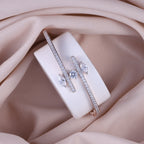 Rose Gold Crystal Wave Kada