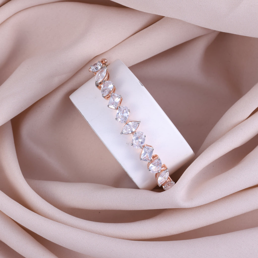 Rose Gold Marquise Crystal Kada